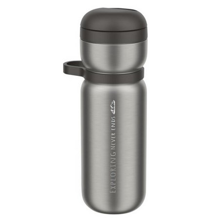 Mepal Twist 600 ml Thermo-Sportflasche mit Logo schwarz