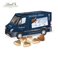 3D Präsent Transporter Lindt Herzen mit Logo