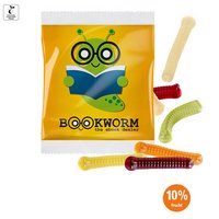 Fruchtgummi Individuell in kompostierbarem Werbetütchen 30g mit Logo