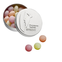 XS-Prägedose Fruchtbonbons mit Logo