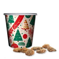 Feuergebrannte Mandeln ohne Zuckerzusatz (vegan), ca. 40g, Snackbecher Mini mit Logo