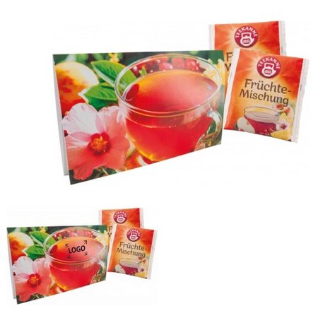 Klappkärtchen Tea Break mit Logo