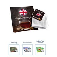 Teebeutel mit eigenem Label mit Werbung