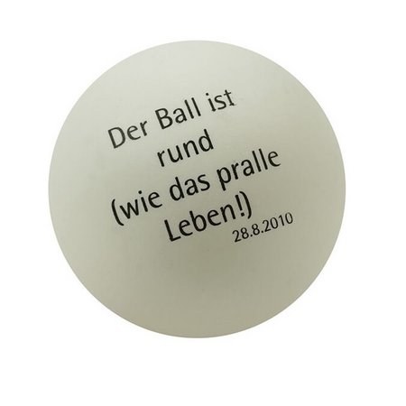 Tischtennisball mit Werbung