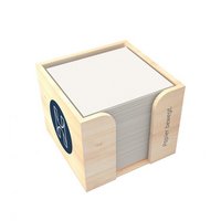 Holzbox Natura Green 10 x 10 x 8,5 cm bedruckt mit eingem Logo