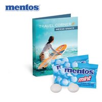 Werbe-Klappkarte Mentos Mint 2er mit individuellem Logo