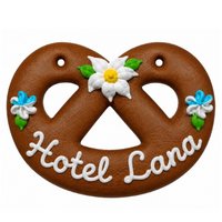 Lebkuchen-Brezel 12 cm mit Logo