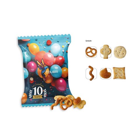 Party Mix 10g in Werbetüte bedruckt mit Logo