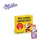 Werbe-Klappkarte mit Milka Weihnachtsmann mit Logo