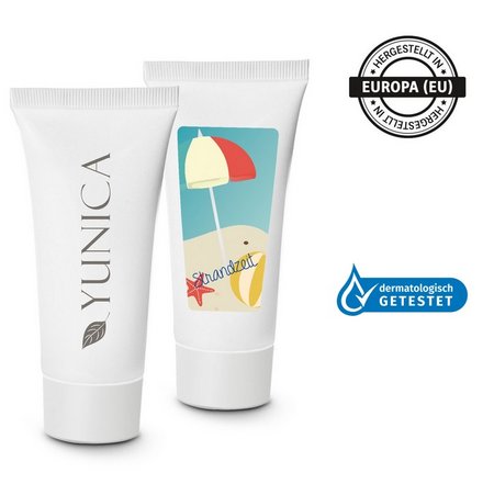 Pflegetube Mini - 20ml Sonnenlotion LSF 30 wasserfest mit Logo