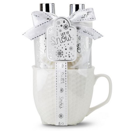 Verpacktes Wellness-Geschenkset Snowflake mit Logo
