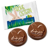 Werbe-Schoko-Taler 10g Osterhase bedruckt mit Logo