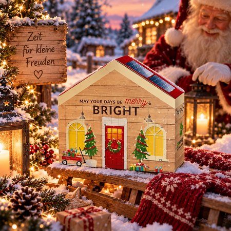 Adventskalender Haus bedrucken lassen