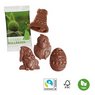 Oster Schoko-Figuren im Papier Flowpack mit Logo