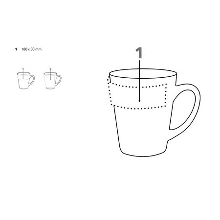 senator® Cosmos Porzellantasse mit Druckfläche