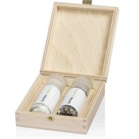 Holzbox mit Mini Mühlen bedruckt mit Logo