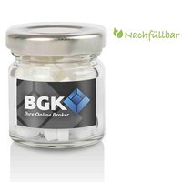 Mini Gläser mit süßer Füllung 30g  als Werbegeschenk