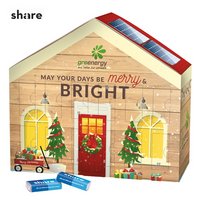 Adventskalender Haus share Schokolade mit Logo