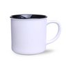 Keramikbecher Loft Pure weiß/schwarz mit eigenem Logo bedrucken