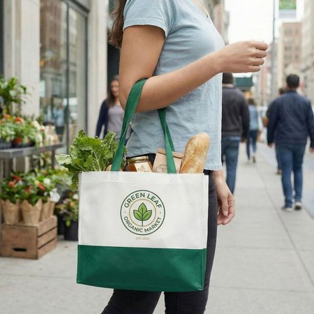 PP-Tasche Roma 38 x 29 x 10 cm mit langen Henkeln mit eigenem Logo