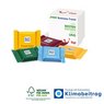 Werbewürfel mit süßer Füllung Ritter Sport Schokotäfelchen mit Logo