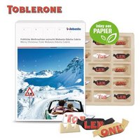Adventskalender mit Toblerone Inlay aus Papierfaser mit Logo
