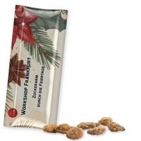 Feuergebrannte Mandeln ohne Zuckerzusatz (vegan), ca. 25g, Snack Stick mit Logo