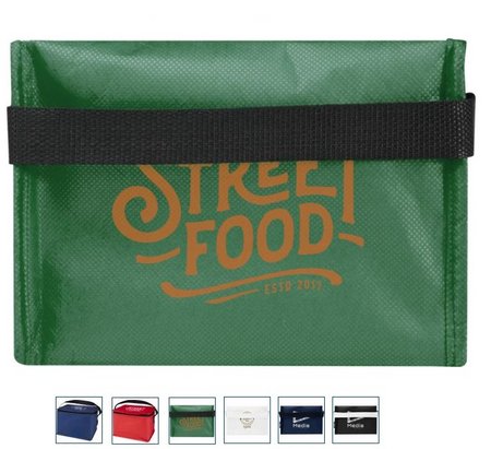 Grüne Spectrum Kühltasche aus recyceltem GRS Non Woven für 6 Dosen 4 L mit Logo