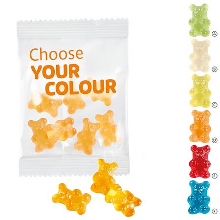 Fruchtgummi Premium Bärchen sortenrein bedrucken