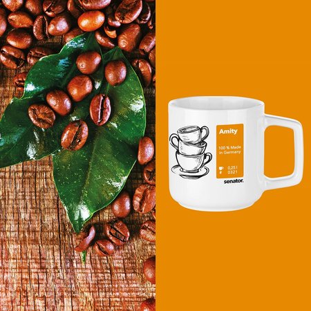 senator® Amity Tasse bedruckt mit Logo