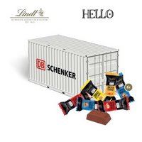 3D Präsent Container Lindt Hello Minis mit Logo