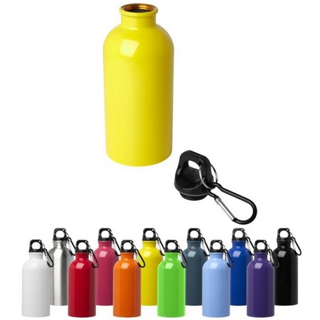 Gelbe  Oregon Trinkflasche 400ml mit Karabiner mit Logo