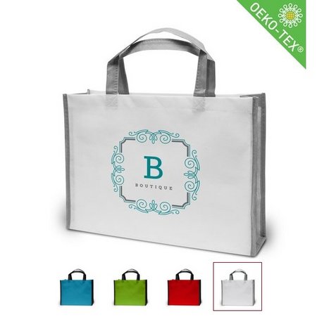 PP-Tasche Bergen 38 x 29 x 10 cm mit kurzen Henkeln mit Logo