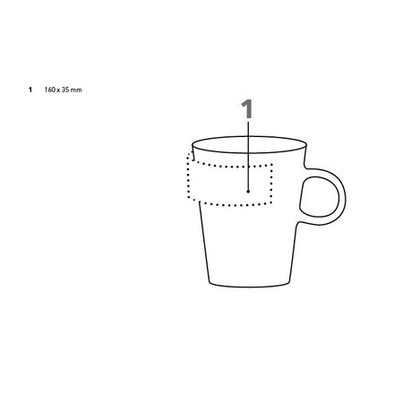 senator® Charisma Porzellantasse mit Druckfläche