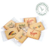 4-farbig bedruckter Vanille-Butterkeks einzeln in Klarsichtfolie verpackt mit Logo