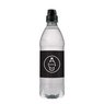 Quellwasser Natur mit Sportverschluss 500 ml scharz bedruckt mit Logo