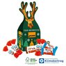 3D Präsent Rentier mit süßer Füllung Ferrero kinder Schokoladenmischung mit Logo