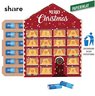 Täfelchen Adventskalender Haus ECO Papierblister share Schokolade mit Logo