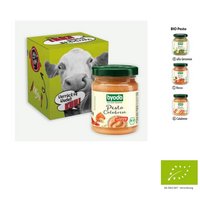 BIO Pesto im Werbekarton 125g bedruckt mit Logo