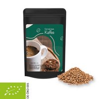 Bio Instant Kaffee 20g in Standbeutel Mini schwarz mit Logo