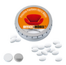 MINI-Drück-mich-Dose Cool Ice Pfefferminzpastillen mit Logo