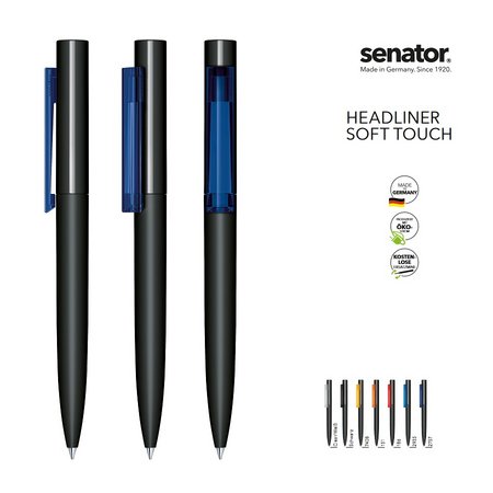 Senator Kugelschreiber Headliner Soft Touch bedruckt mit eigenem Logo