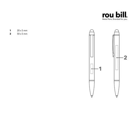 Senator Kugelschreiber Attract Soft Touch - Touch Pad Pen Druckfläche für Logo