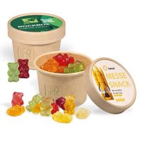 Werbe Fruchtgummi Paperbox mit Einleger mit Logo