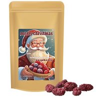 Gebrannte Mandeln Himbeere ca. 80g im Standbeutel Mini mit Logo