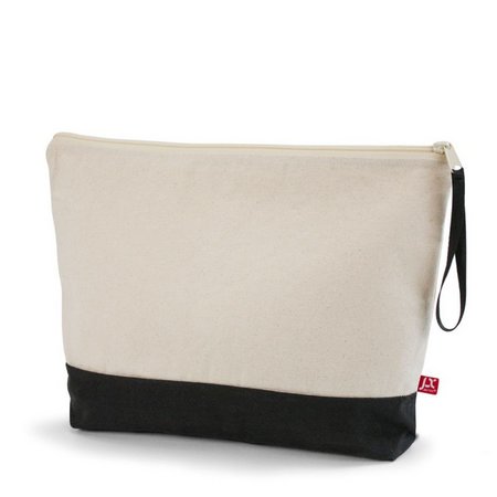 Reißverschlusstasche HEIDELBERG 37 x 27 x 6 cm Canvas- mit Kontrastboden und Trageschlaufe mit Logo