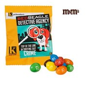 M&M’S Peanuts Schokolinsen mit Erdnusskern im Werbetütchen mit Logo