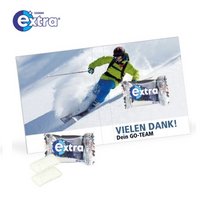 Werbe-Klappkarte  Wrigley´s Extra Professional White Kaugummi mit Logo