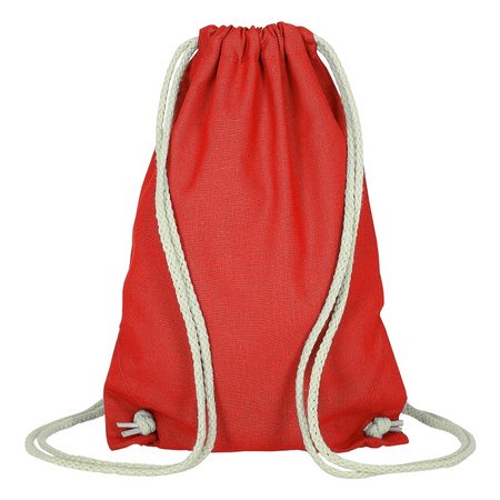 Event-Bag Rucksack 21 x 29 cm aus Baumwolle rot als Werbegeschenk