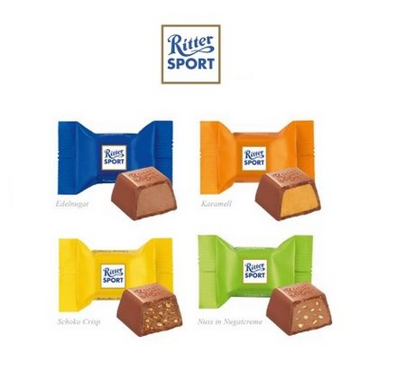 Füllvariante 3D Präsent LKW mit Ritter SPORT Schokowürfel mit Logo